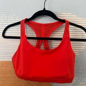 Athleta Red Racerback Double-Strap Sports Bra